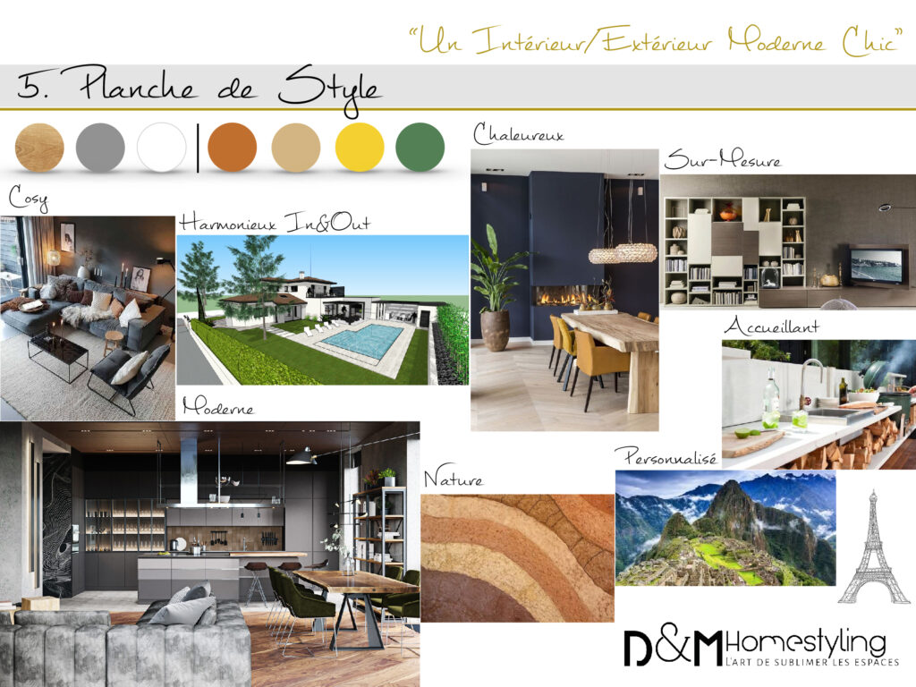 D&M Homestyling Inspiration matière, éclairage, sublimer les espaces Encrage, vivant, unique, dynamique, lumineux, chic, élégant